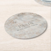 ヴィンテージパフェイクリ花こう岩フランスの紙コースター ラウンドペーパーコースター (アングル)