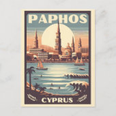 ヴィンテージパフォスシティキプロスホリディギフト土産 ポストカード (正面)