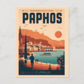 ヴィンテージパフォスシティキプロスホリディギフト土産 ポストカード (正面)