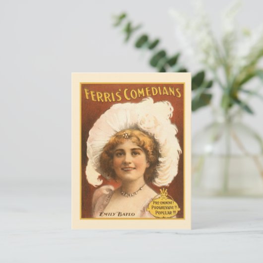 ヴィンテージパフォーミングアーツポスターフェリスコメディアン ポストカード (スタンド正面)