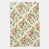 ヴィンテージパフランスのリテーマエッフェルタワー キッチンタオル (縦)