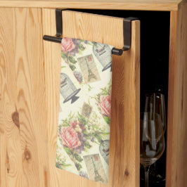 ヴィンテージパフランスのリテーマエッフェルタワー キッチンタオル