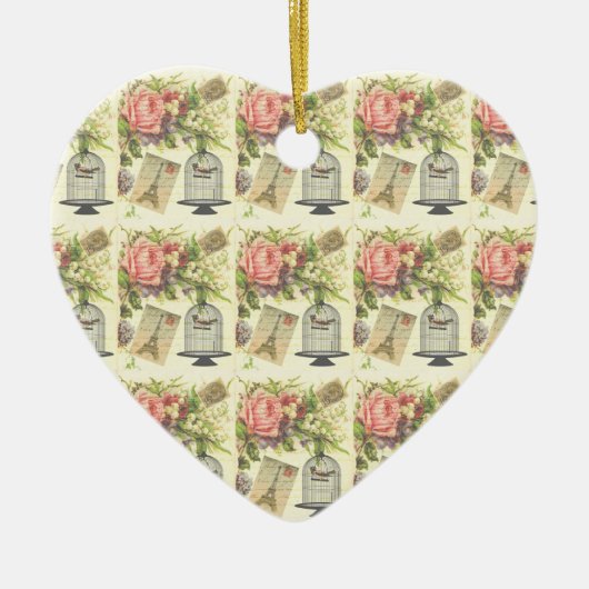 ヴィンテージパフランスのリテーマオーナメント装飾 セラミックオーナメント (正面)