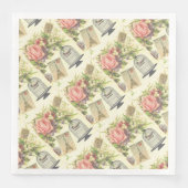 ヴィンテージパフランスのリテーマパーティー紙ナプキンス (正面)