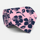 ヴィンテージパラオハワイアンハイビスカス両面印刷 ネクタイ (ロール)