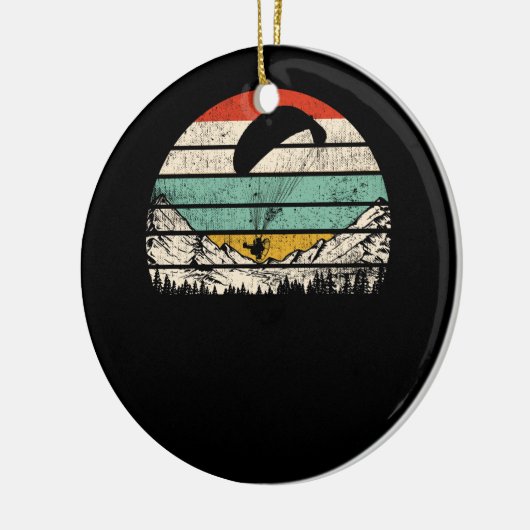 ヴィンテージパラグライダー用サンセットパラグライダー セラミックオーナメント (左)