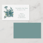 ヴィンテージパラソルフローラブルーブーケ 名刺 (正面/裏面)