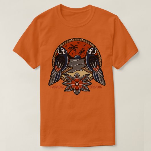 ヴィンテージパラダイスドリームズ Tシャツ (デザイン正面)