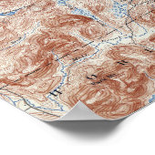 ヴィンテージパラドックス湖ニューヨーク地形図 ポスター (角)