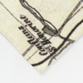 ヴィンテージパリおよび周囲の地図(1890年) フリースブランケット (角)