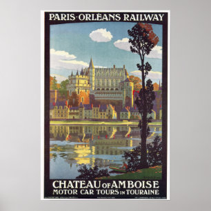 ヴィンテージパリからオーリンズフランス鉄道旅行 ポスター
