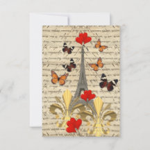 ヴィンテージパリと蝶