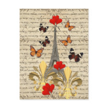 ヴィンテージパリと蝶