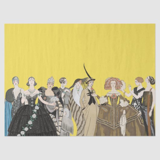 ヴィンテージパリのアールデコファッション – ジョージバービエ 薄葉紙 (正面)