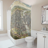 ヴィンテージパリの地図 シャワーカーテン (インサイチュ)