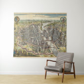 ヴィンテージパリの地図 タペストリー (インサイチュ(横))