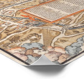 ヴィンテージパリの地図 ポスター (角)