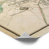 ヴィンテージパリの地図(1678) ポスター (角)