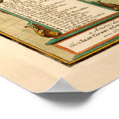 ヴィンテージパリの地図（1720年） ポスター (角)