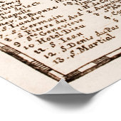 ヴィンテージパリの地図(1742) ポスター (角)