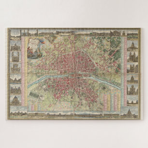 ヴィンテージパリの地図(1784) ジグソーパズル