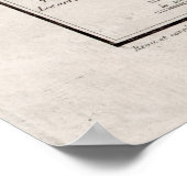 ヴィンテージパリの地図（1837年） ポスター (角)