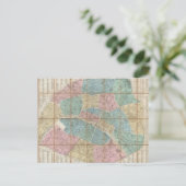 ヴィンテージパリの地図（1867年） ポストカード (スタンド正面)