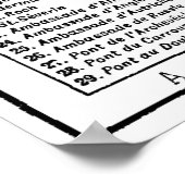 ヴィンテージパリの地図（1911年） ポスター (角)