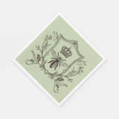 ヴィンテージパリの養蜂家 フランスのクラウンビークイーン スタンダードランチョンナプキン (角)