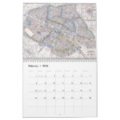 ヴィンテージパリはカレンダーの地図を描きます カレンダー (2月 2026)