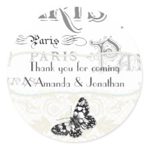 ヴィンテージパリをテーマにした結婚披露宴パーソナライズされた