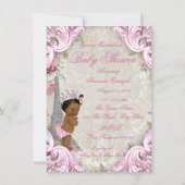 ヴィンテージパリエスニックプリンセスフローラベビーシャワー 招待状 (裏面)