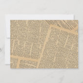 ヴィンテージパリエッフェルタワーフローラブライダルシャワー 招待状 (裏面)