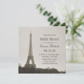 ヴィンテージパリエッフェルタワーブライダルシャワー 招待状 (スタンド正面)