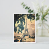 ヴィンテージパリエッフェルタワー建築フランスのポー ポストカード (スタンド正面)