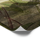 ヴィンテージパリエッフェルタワー牡丹ポスター ポスター (角)