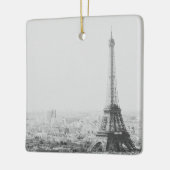 ヴィンテージパリエッフェルタワー白黒写真 セラミックオーナメント (左)