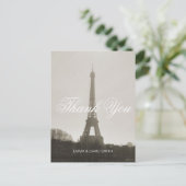 ヴィンテージパリエッフェルタワー結婚ズサンキュー ポストカード (スタンド正面)