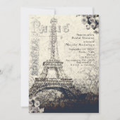 ヴィンテージパリエッフェルタワー&バラシック招待状 招待状 (正面)