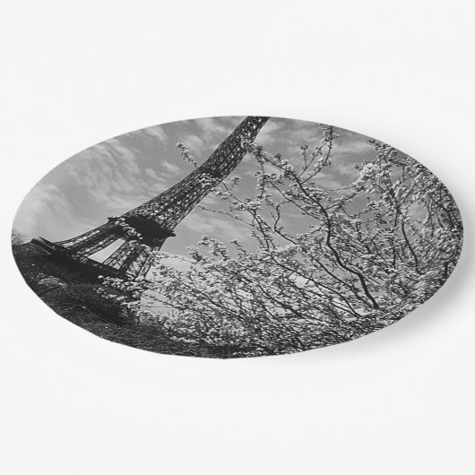 ヴィンテージパリエッフェルタワー ペーパープレート (アングル)