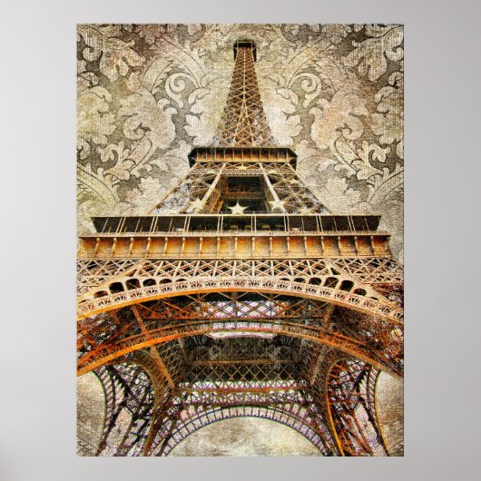 ヴィンテージパリエッフェルタワー ポスター (正面)