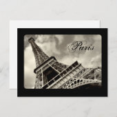 ヴィンテージパリエッフェルタワー ポストカード (正面/裏面)