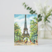 ヴィンテージパリエッフェルタワー ポストカード (スタンド正面)