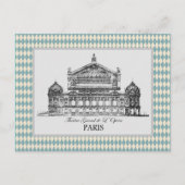 ヴィンテージパリオペライラストレーションハーレキン ポストカード (正面)