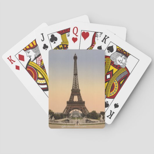 ヴィンテージパリカード、エッフェルタワーフランスc1905 トランプ (裏面)