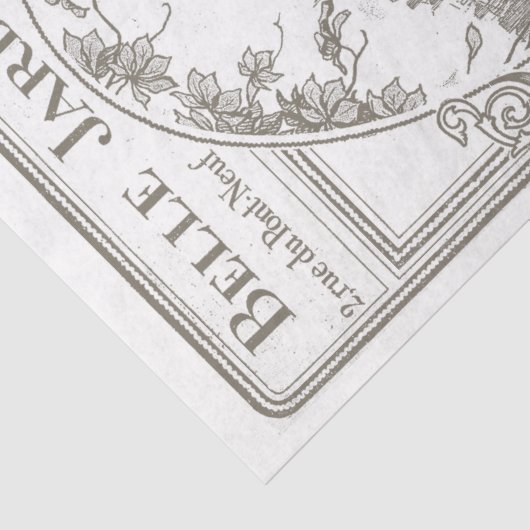 ヴィンテージパリガーデンポスターデクペフランスのージ 薄葉紙 (詳細)