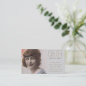 ヴィンテージパリガール美容師メイクアップアーティスト 名刺 (スタンド正面)