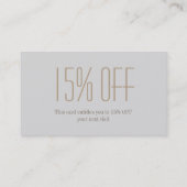 ヴィンテージパリガール美容師メイクアップアーティスト 名刺 (裏面)