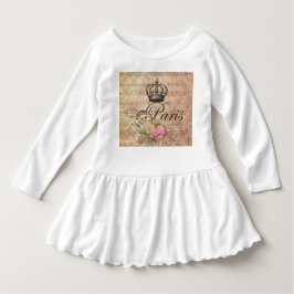 ヴィンテージパリクラウンバラブーケ音楽ノート ベビーTシャツ