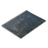 ヴィンテージパリクラッドブルーレザールックフランスの ノートブック (左側)